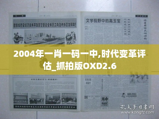 2004年一肖一码一中,时代变革评估_抓拍版OXD2.6