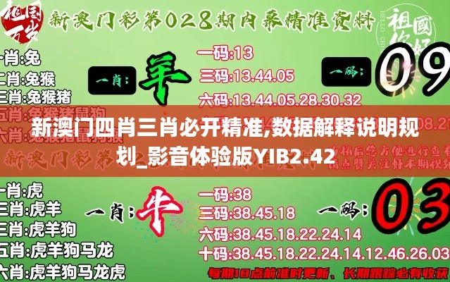 新澳门四肖三肖必开精准,数据解释说明规划_影音体验版YIB2.42