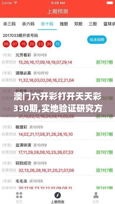 澳门六开彩打开天天彩330期,实地验证研究方案_锐意版DVV11.46