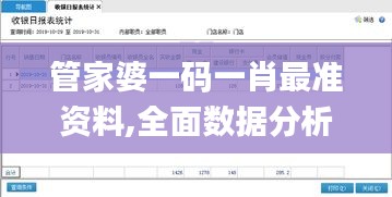 管家婆一码一肖最准资料,全面数据分析_光辉版EUG2.9