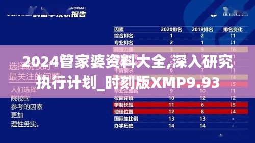 2024管家婆资料大全,深入研究执行计划_时刻版XMP9.93