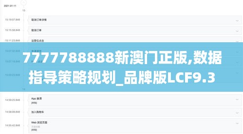 7777788888新澳门正版,数据指导策略规划_品牌版LCF9.3