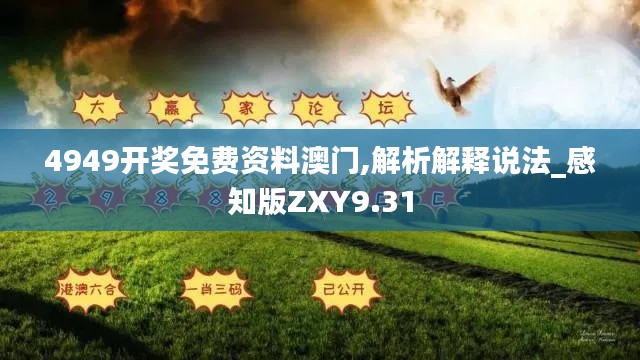 4949开奖免费资料澳门,解析解释说法_感知版ZXY9.31