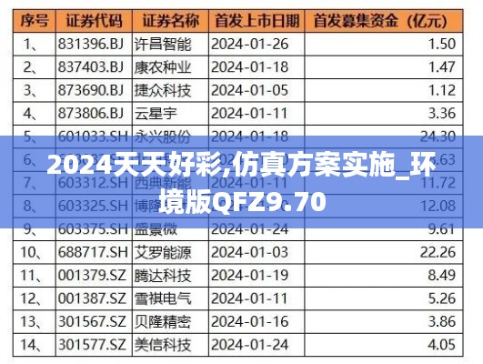 2024天天好彩,仿真方案实施_环境版QFZ9.70