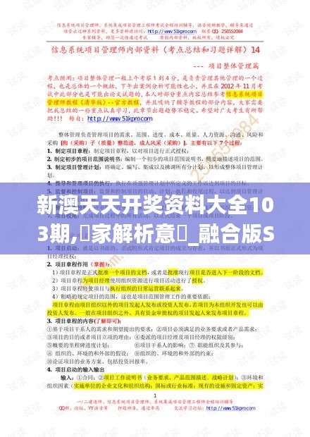 新澳天天开奖资料大全103期,專家解析意見_融合版SCD9.91