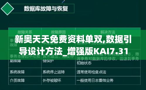 新奥天天免费资料单双,数据引导设计方法_增强版KAI7.31