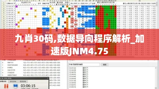 九肖30码,数据导向程序解析_加速版JNM4.75