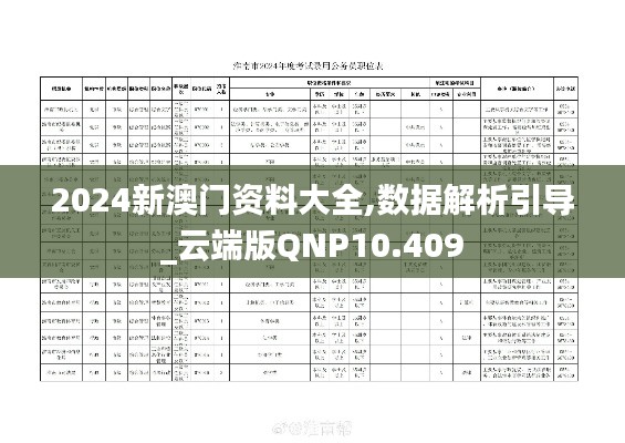 2024新澳门资料大全,数据解析引导_云端版QNP10.409