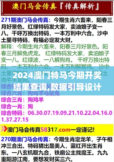 2024澳门特马今期开奖结果查询,数据引导设计方法_安静版EFC40.358