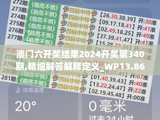 澳门六开奖结果2024开奖第340期,精细解答解释定义_WP13.862-7