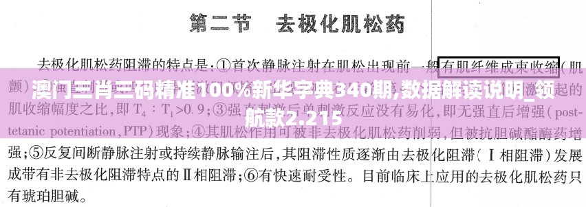 澳门三肖三码精准100%新华字典340期,数据解读说明_领航款2.215