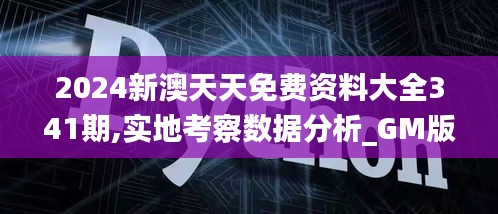 2024新澳天天免费资料大全341期,实地考察数据分析_GM版8.765