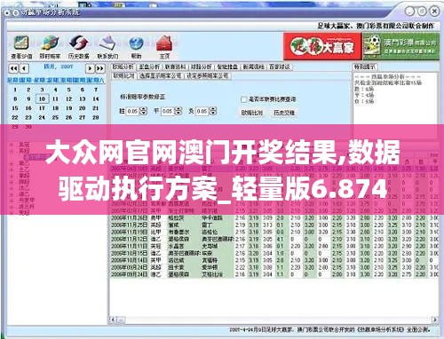 大众网官网澳门开奖结果,数据驱动执行方案_轻量版6.874