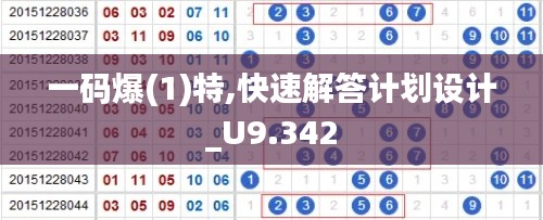 一码爆(1)特,快速解答计划设计_U9.342