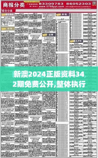 新澳2024正版资料342期免费公开,整体执行讲解_L版6.987