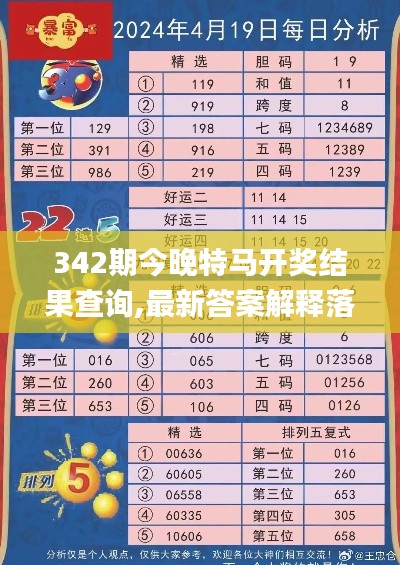 342期今晚特马开奖结果查询,最新答案解释落实_户外版5.694