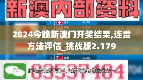 2024今晚新澳门开奖结果,连贯方法评估_挑战版2.179