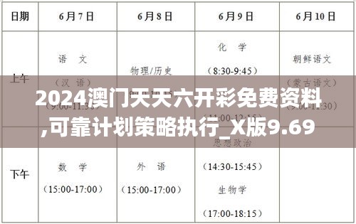 2024澳门天天六开彩免费资料,可靠计划策略执行_X版9.693