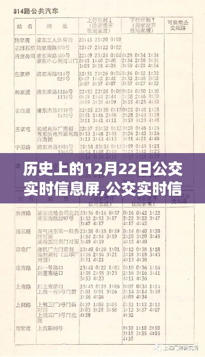 公交实时信息屏的历史沿革与影响，透过时间的镜头看12月22日的发展之路