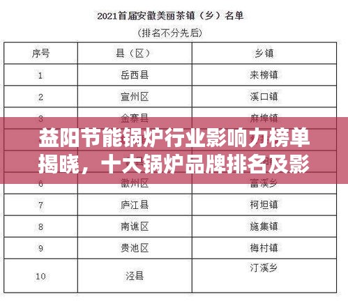 益阳节能锅炉行业影响力榜单揭晓，十大锅炉品牌排名及影响力解析