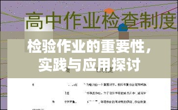 检验作业的重要性，实践与应用探讨